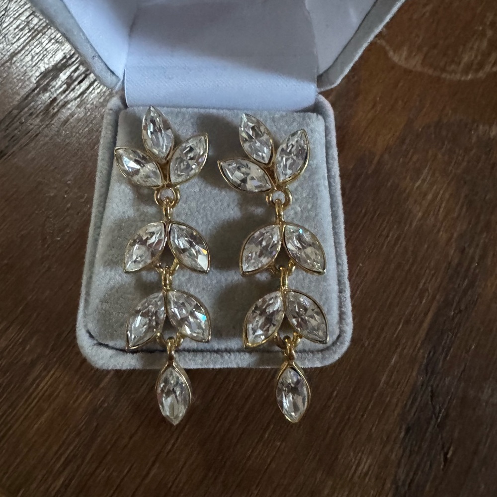 Elegant Gold and Silver Leaf Drop Earrings